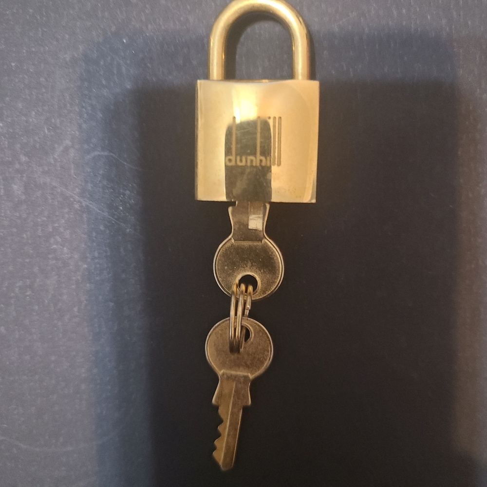 Authentic Dunhill Padlock with Two (2) Keys Travel Collar Accessory